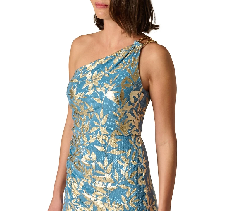 Adrianna Papell Women's One-Shoulder Ball Gown