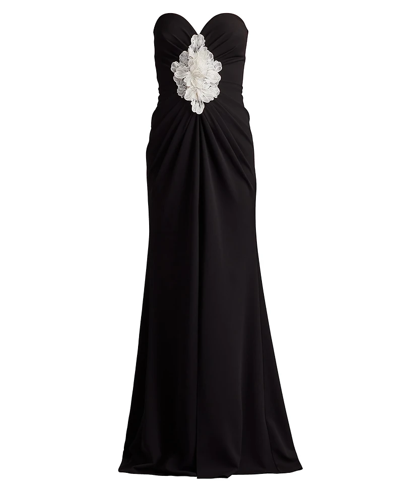 Tadashi Shoji Women's Sirota Center-Front Ruffle Gown