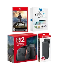 Nintendo Switch 2 Video Game Console with Legend of Zelda Breath of the Wild, MightySkins Code and Protective Case Bundle
