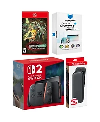 Nintendo Switch 2 Video Game Console with Hyrule Warriors Age of Imprisonment, MightySkins Code and Protective Case Bundle