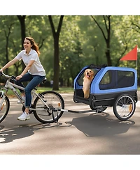 Cozito Foldable Pet Bike Trailer with Internal Leash, Holds up to 88 lbs.
