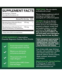 Havasu Nutrition Rhodiola Rosea Capsules, 60ct