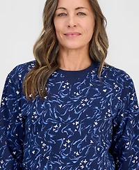 Style & Co Petite Water Ripple Fleece Sweatshirt, Macy's Exclusive