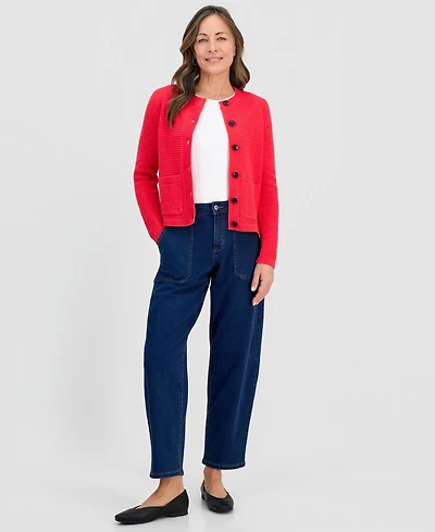 Style & Co Petite High-Rise Tapered Jeans, Created for Macy's