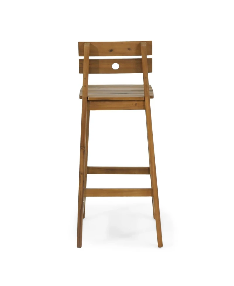 Streamdale Furniture Acacia Wood Bar Stools (Set of 2) - Outdoor/Indoor