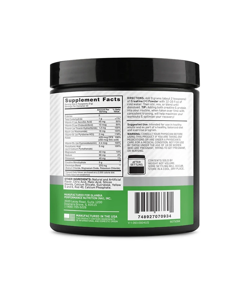 Optimum Nutrition Creatine Monohydrate Plus Powder, Orange Passionfruit, 40 Servings