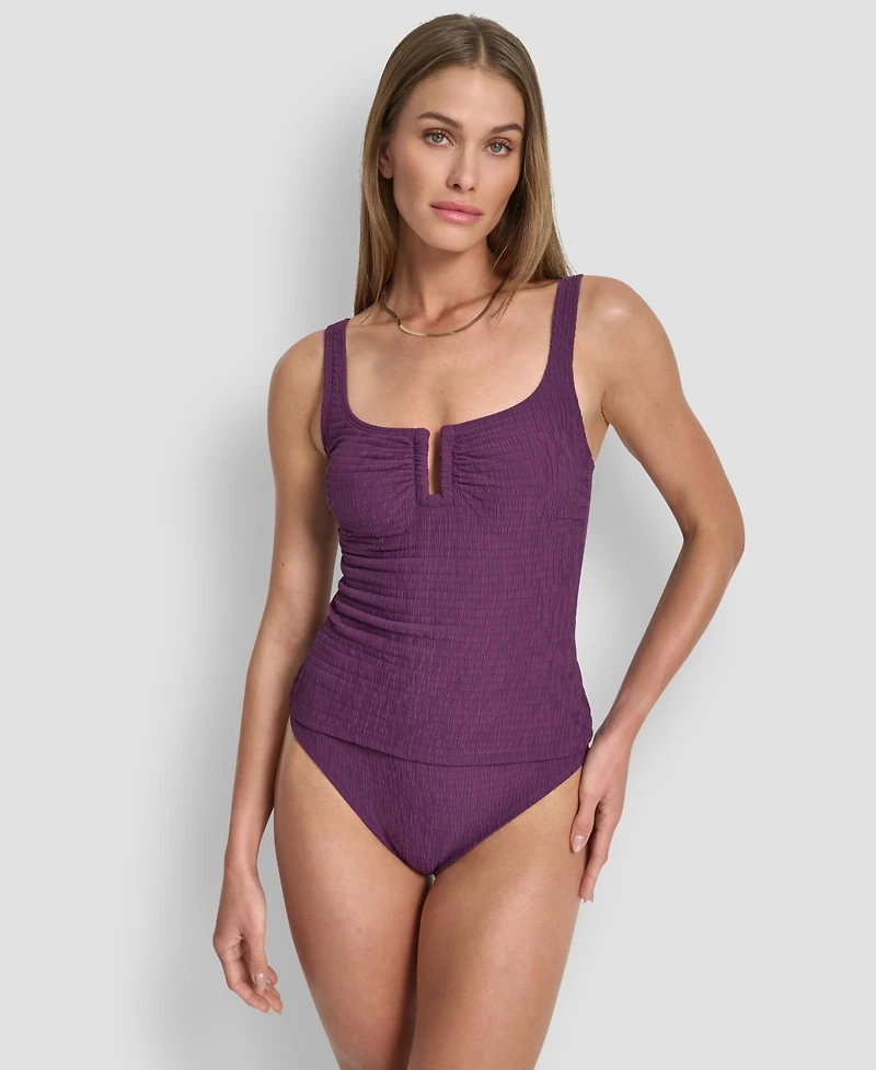 Dkny Women's Under-Wire Textured Tankini Top