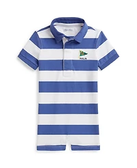 Polo Ralph Lauren Baby Boys' Striped Sailboat Embroidered Rugby Collar Shortall