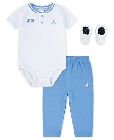 Jordan Baby Boys' Jumpman Bodysuit, Pants and Socks, 3-Piece Set