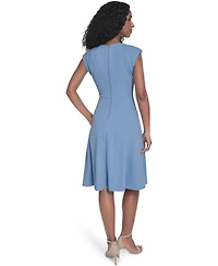 Calvin Klein Petite V-Neck Sleeveless A-Line Dress