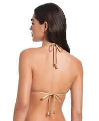 Red Carter Womens Tigre Classic V Neck Bikini Halter Top Tie Side Hipster Swim Bottoms