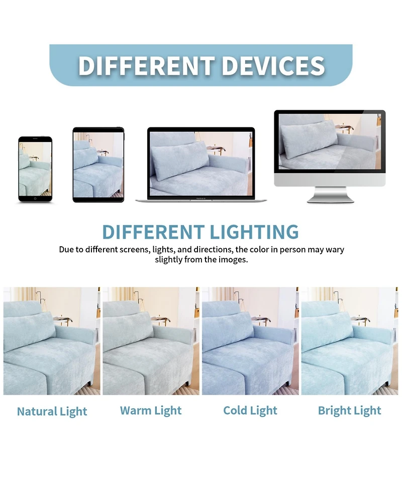 Streamdale Furniture Chenille 2-Seater Sofa - Sky Blue