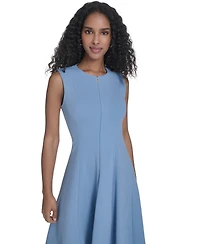 Calvin Klein Women's Crepe Fit & Flare Midi Dress