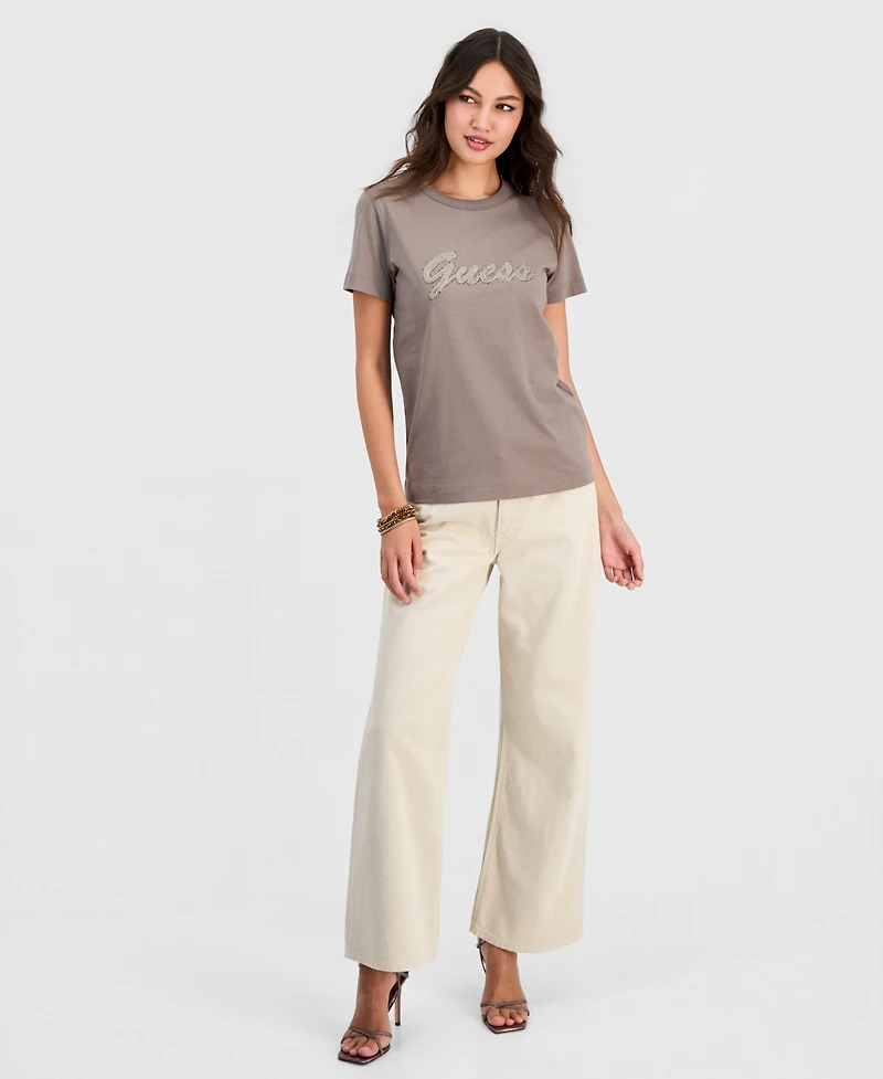 Guess Women's 3D Script Logo Short-Sleeve T-Shirt