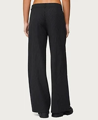 Edikted Women's Pinstripe Tailored Straight Leg Pants