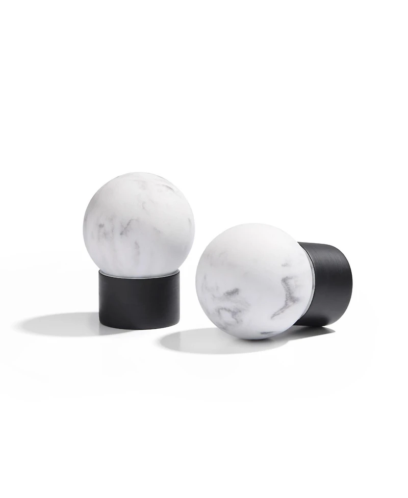 Town & Country Luxe Marbled Sphere Single Curtain Rod and Finial