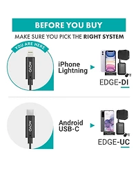 Movo Edge-di-duo Dual Wireless Lavalier Microphone System for iPhone & iPad (Lightning)