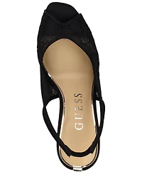 Guess Women's Kisco Peep Toe Slingback Stiletto Pumps