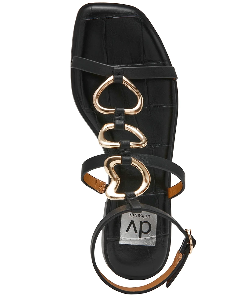 Dv Dolce Vita Women's Macin Embellished Gladiator Flat Sandals
