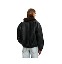 Cotton On Women's Darcy Faux Leather Bomber