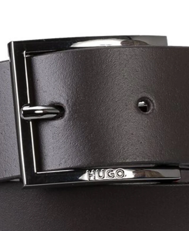 Hugo Boss Men's Embossed Logo Leather Belt