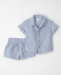 Little Planet by Carter's Baby Boys' Collared Top & Shorts, 2-Piece Set