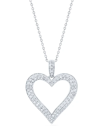 Macy's Diamond (1/2 ct. t.w.) Pendant Necklace in Sterling Silver