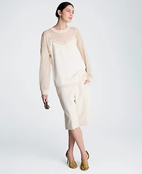 Kenneth Cole Women's Lace Trim V-Neck Camisole Top