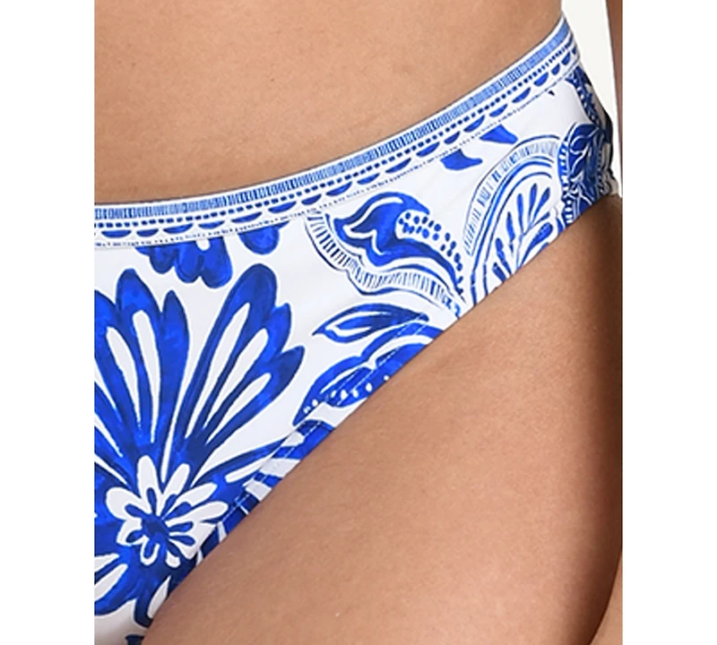 La Blanca Women's Botanical Brocade Low-Rise Hipster Swim Bottoms