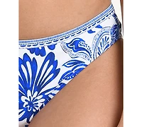 La Blanca Women's Botanical Brocade Low-Rise Hipster Swim Bottoms