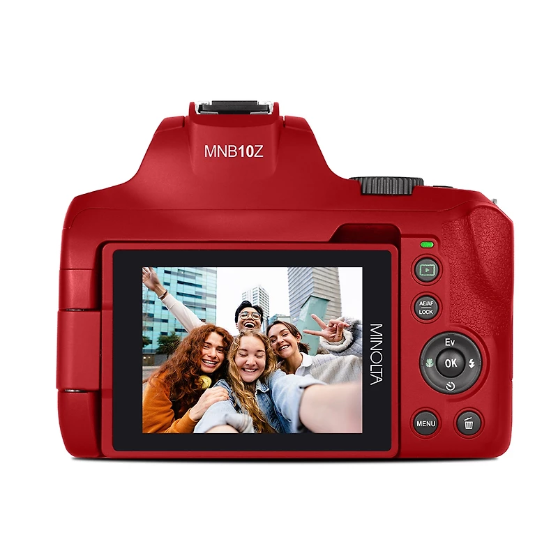 Minolta Minolta MNB10Z 64 Mp / 4K Ultra Hd Bridge Camera w/10x Optical Zoom (Red)