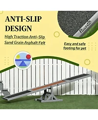 Aostirmotor Wooden Dog Agility Seesaw for Outdoor in Gray