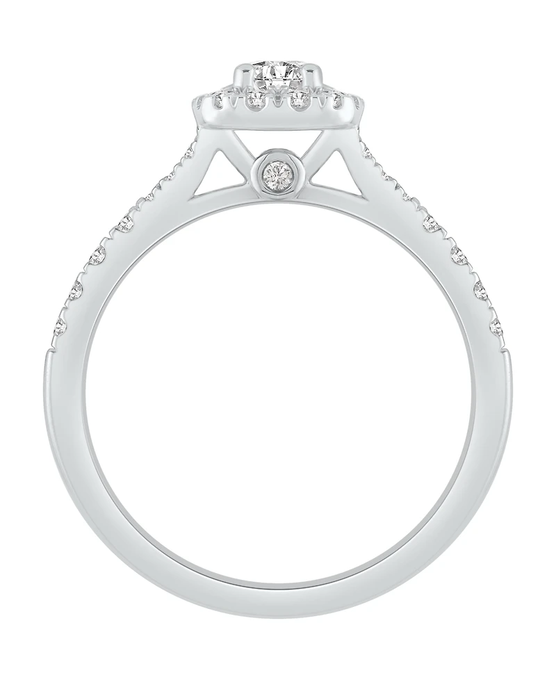 Macy's Diamond (3/4 ct. t.w.) Halo Engagement Ring in 14k Yellow Gold (also in 14k White Gold)