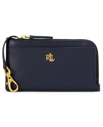Lauren Ralph Leather L-Zip Card Case Wallet