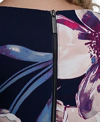 Calvin Klein Plus Short-Sleeve Fit & Flare Midi Dress