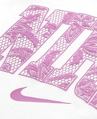 Nike Girls' Toddler 2T-4T Lace It Up Crewneck T-Shirt and Mesh Shorts, 2-Piece Set
