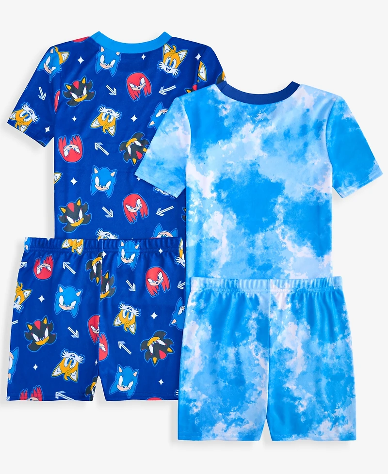 Sonic Boys' 4-10 Hacci Pajamas, 4-Piece Set