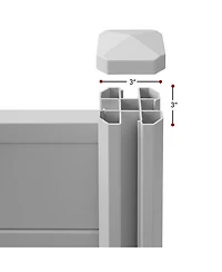 Casafield 48" x 48" Privacy Screen - Outdoor Vinyl Fence Panel Enclosure for Ac / Trash Bins / Pool Equipment