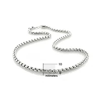 Bling Jewelry Heavy Solid 5MM Thick .925 Sterling Silver Box Link Chain Necklace Made In Italy