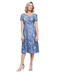 Alex Evenings Women's Boat Neck Dress