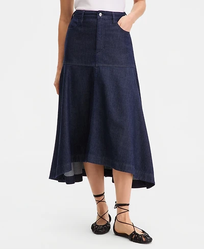 I.n.c. International Concepts Women's Denim Midi Skirt, Macy's Exclusive