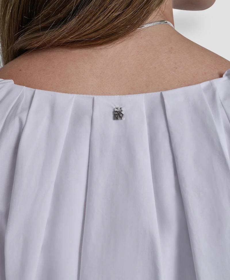 Dkny Jeans Petite Short-Sleeve Bubble Top