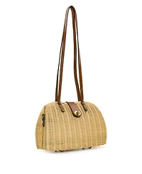 Patricia Nash Isere Small Wicker Scarf Satchel Bag