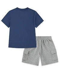 Nike Little Boys Pocket T-Shirt & French Terry Shorts, 2 Piece Set