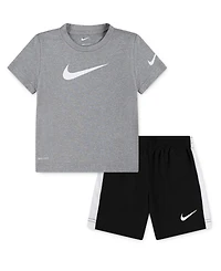 Nike Toddler Boys Dri-fit Swoosh T-Shirt & Shorts Set
