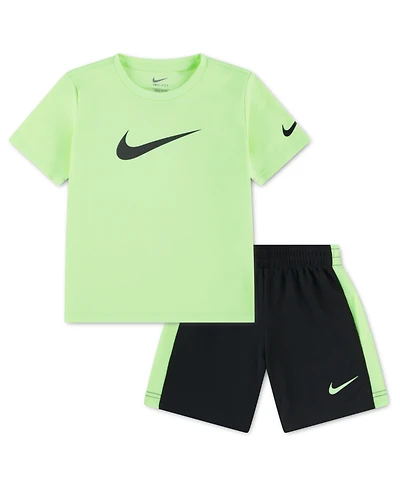 Nike Toddler Boys Dri-fit Swoosh T-Shirt & Shorts Set