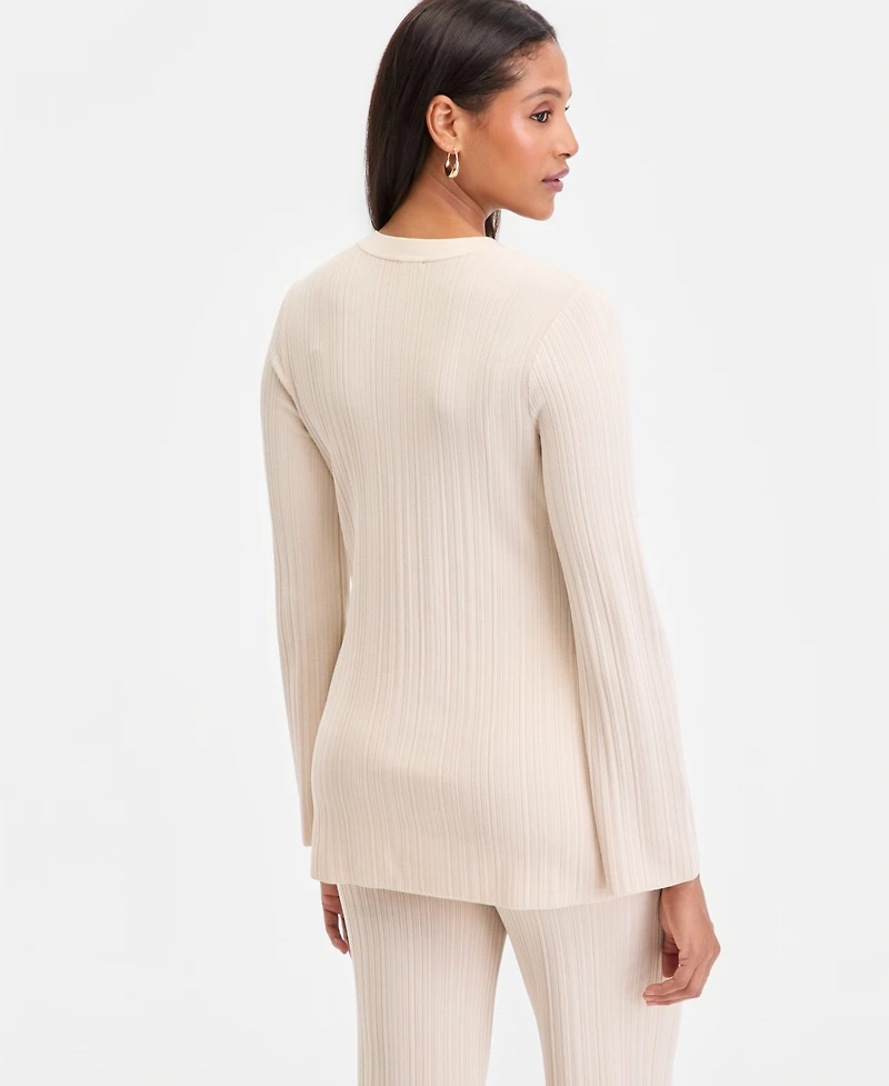 I.n.c. International Concepts Women's Rib-Knit Long Cardigan, Macy's Exclusive