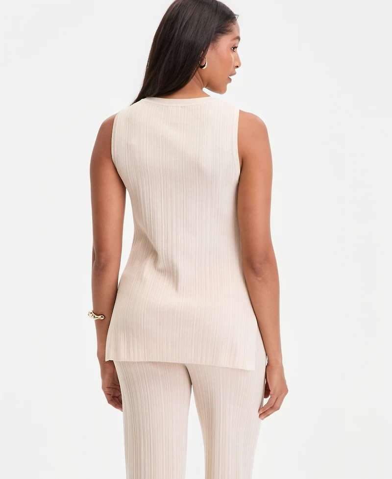 I.n.c. International Concepts Women's Rib-Knit Sleeveless Sweater Tunic, Macy's Exclusive