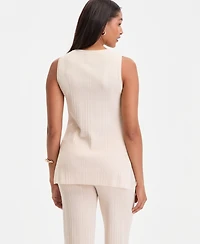 I.n.c. International Concepts Women's Rib-Knit Sleeveless Sweater Tunic, Macy's Exclusive