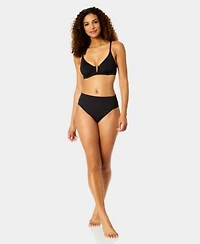 Anne Cole Womens V Wire Elongated Underwire Bikini Top High Waist Bikini Bottoms
